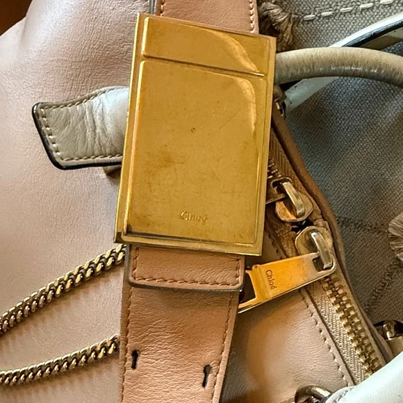 Chloe Baylee 2Way Satchel 🌟Stunning🌟 Bi-Color Leather Removable Adjustable Strap - Picture 10 of 16